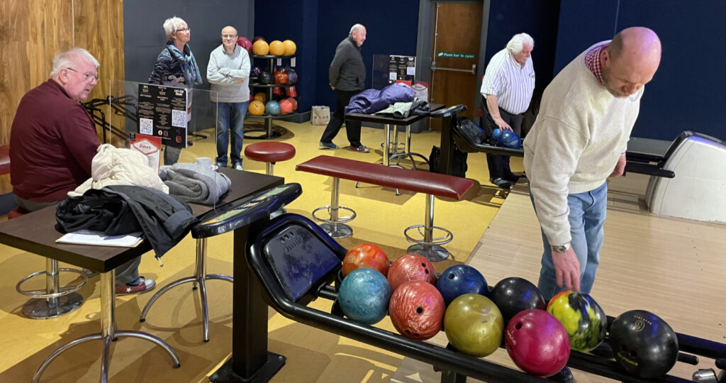 Bowling group in action